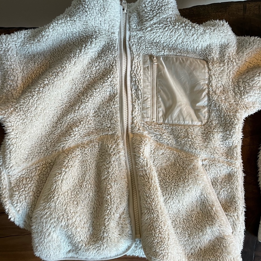 Athleta Kids Cozy Cream Teddy Jacket - Picture 2 of 3